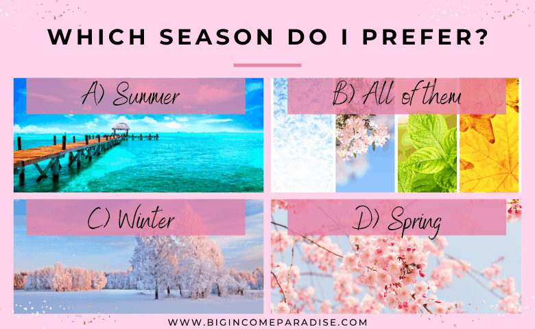 all seasons - spring, summer, fall, winter - poll questions