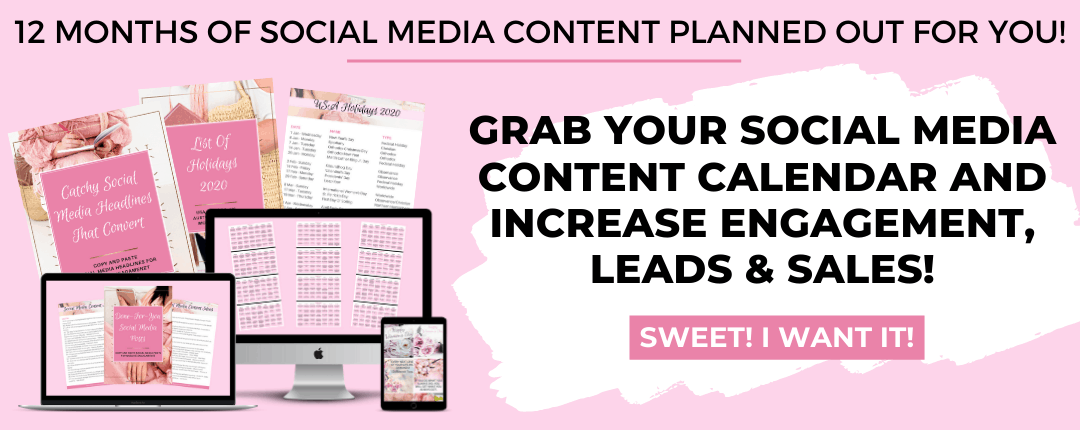 12 MONTHS OF SOCIAL MEDIA CONTENT PLANNED OUT FOR YOU! - By Big Income Paradise