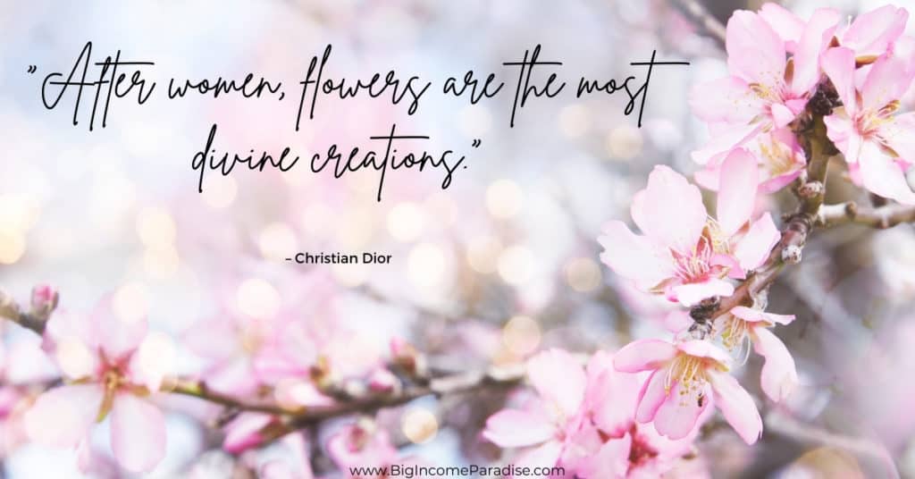Flower Captions - "After women, flowers are the most divine creations." – Christian Dior