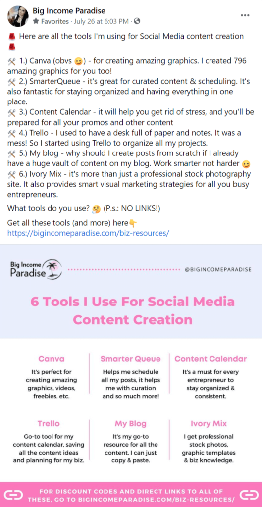 Share tips in your Social Media posts