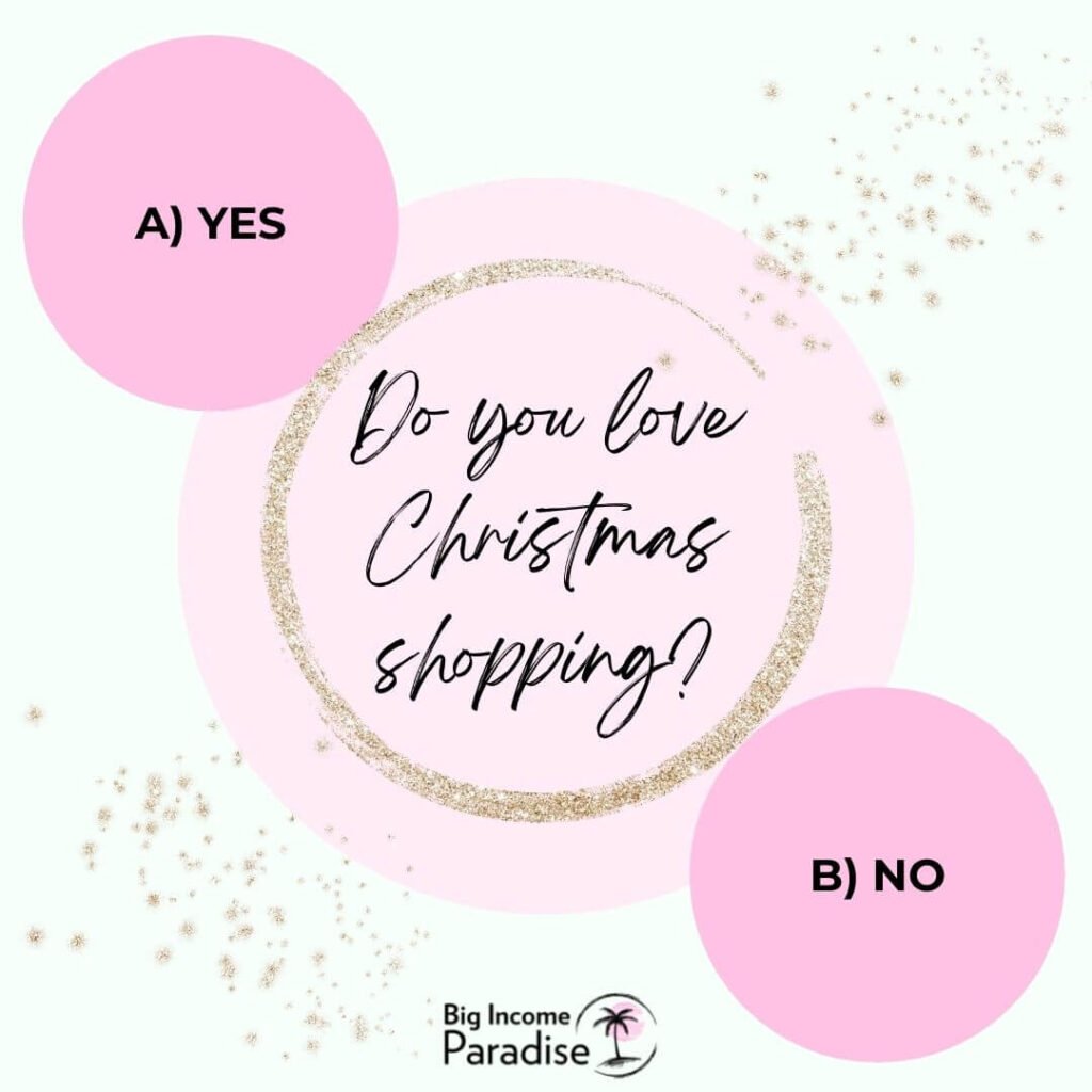 Do you love Christmas shopping