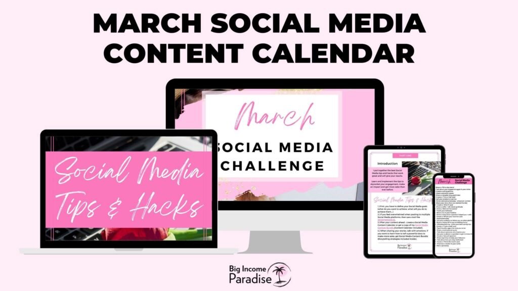 March Social Media Content Calendar