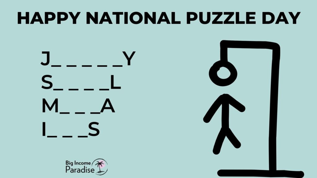 National Puzzle Day example