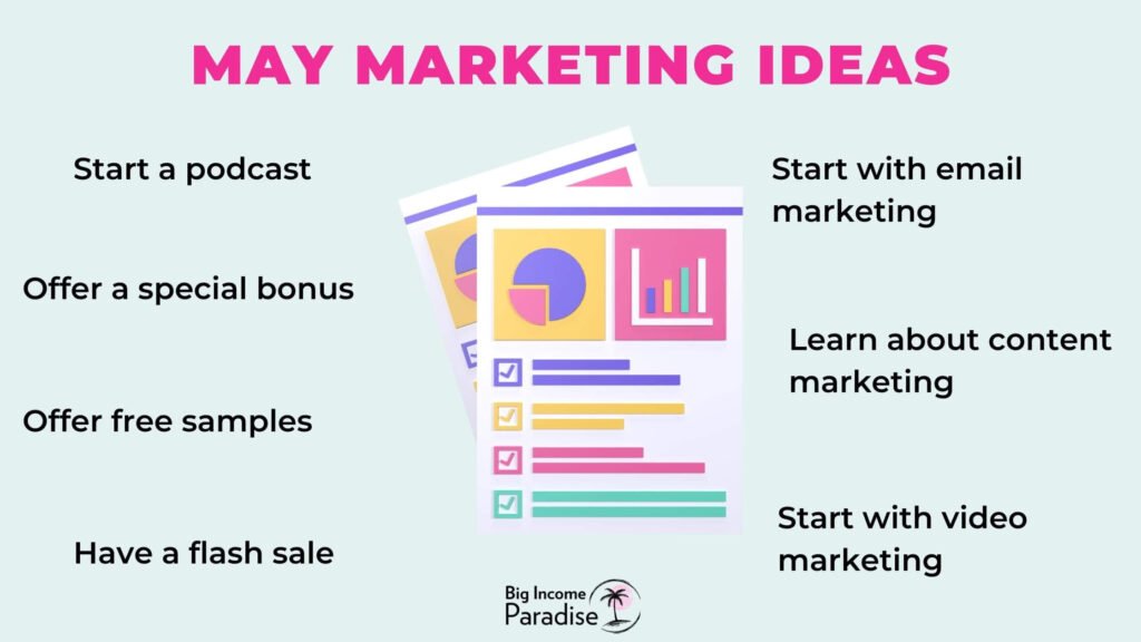 May marketing ideas - By Big Income Paradise