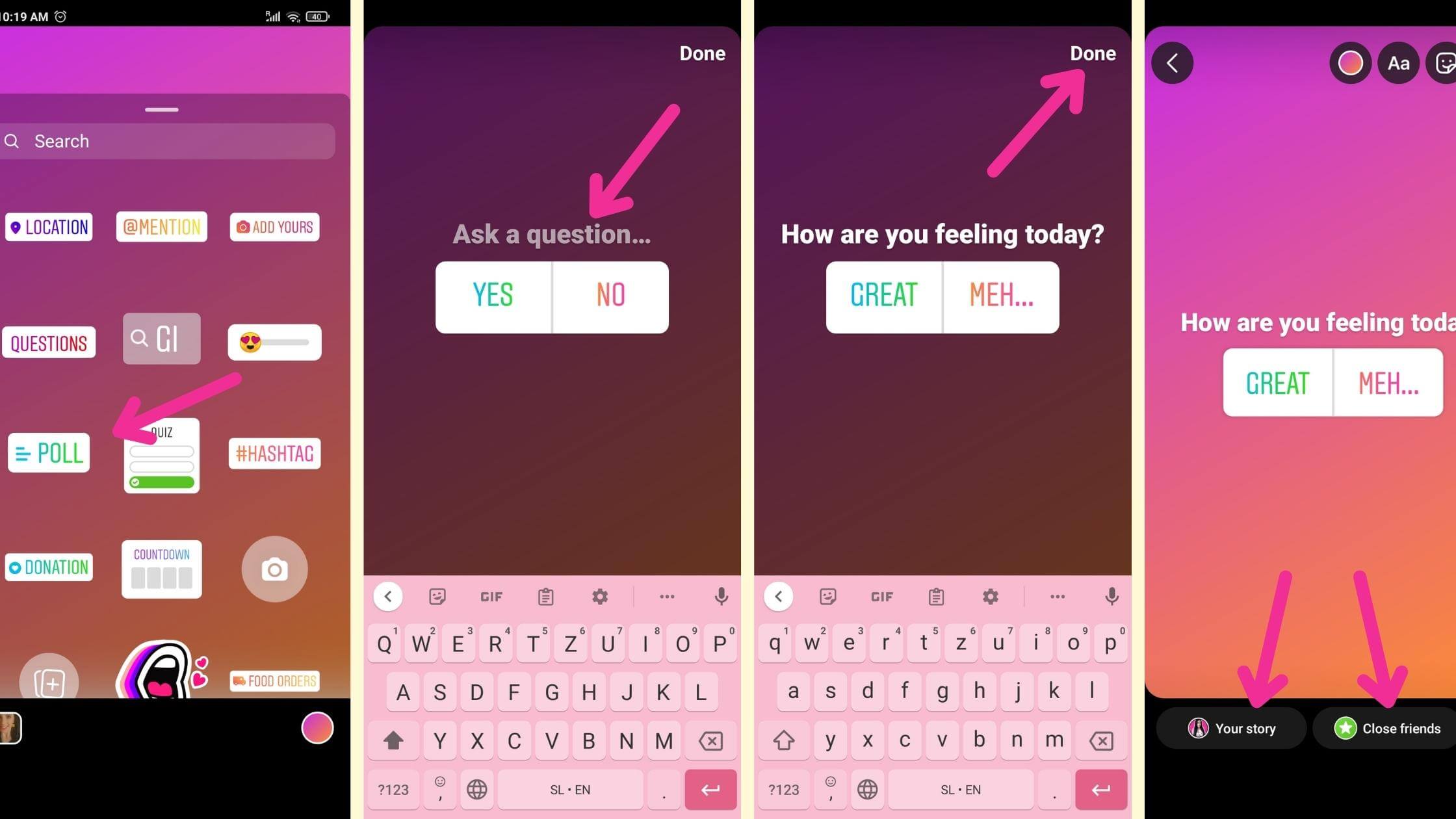 Create Instagram Poll Questions in Stories