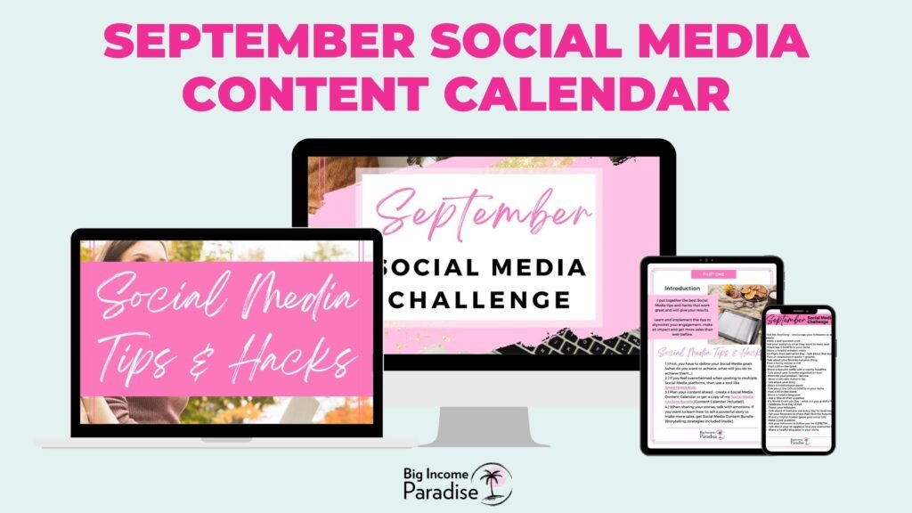 September Social Media Content Calendar