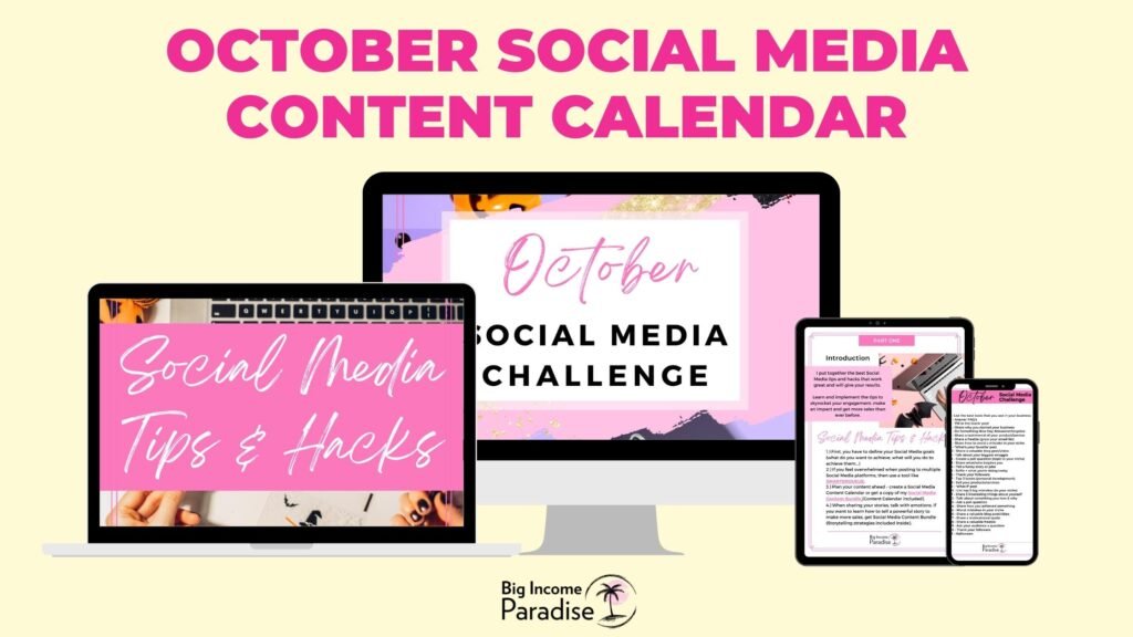 October Social Media Content Calendar