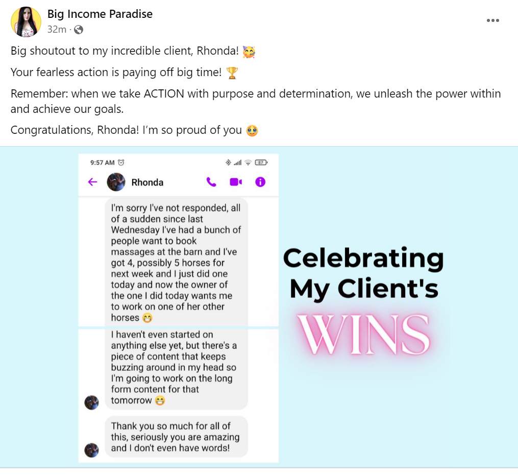 celebrating your customer's wins