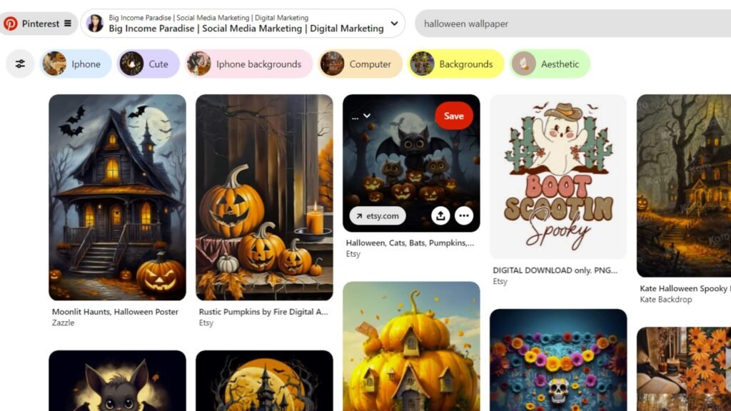 Pinterest results for Halloween wallpaper