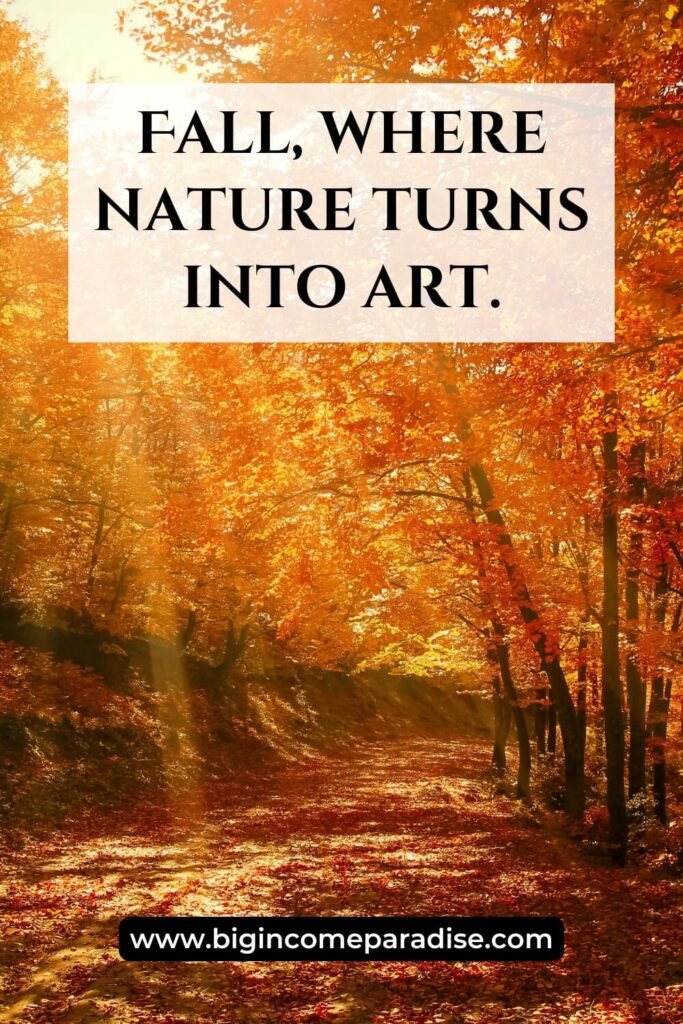 Fall, where nature turns into art.