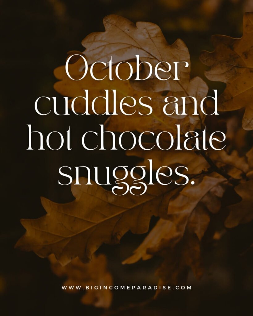 October cuddles and hot chocolate snuggles