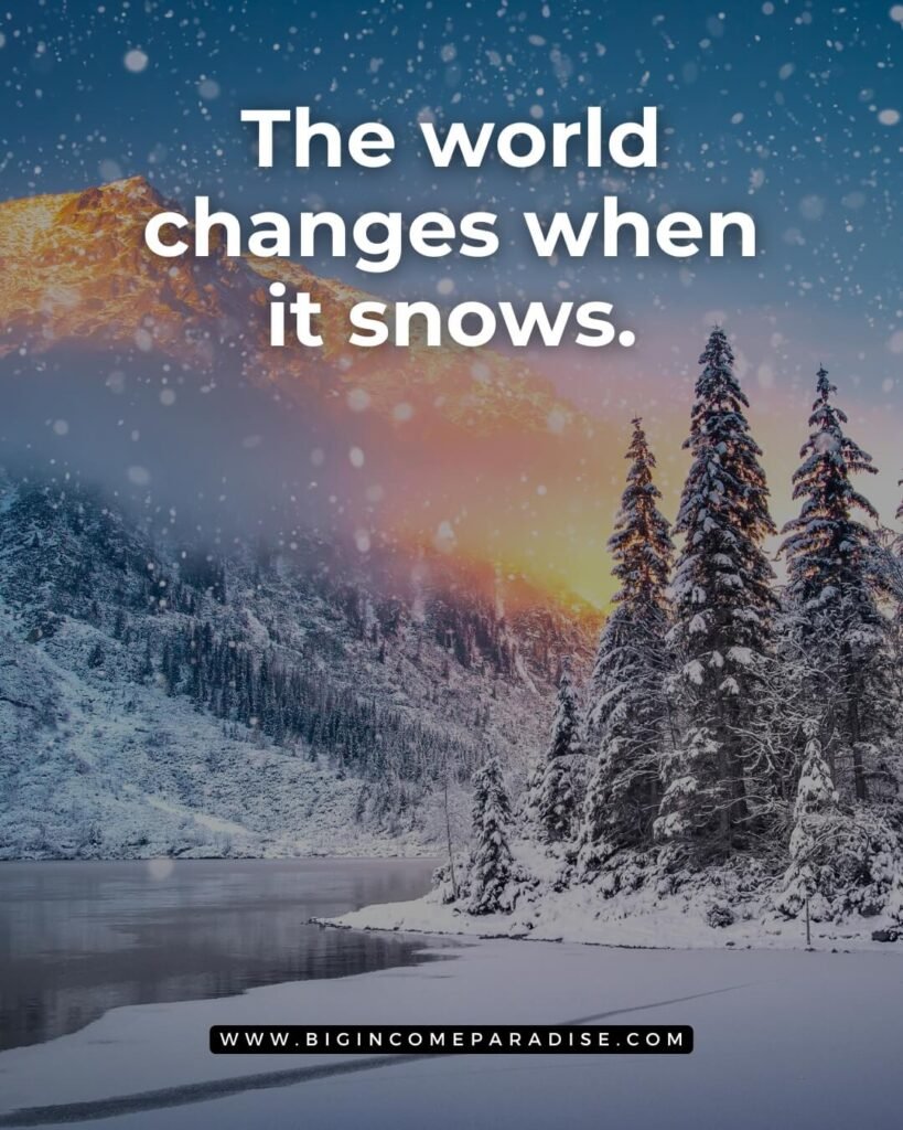 The world changes when it snows