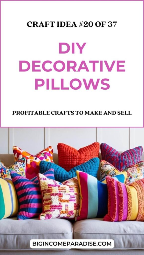 DIY Decorative Pillows - Profitable Crafts to Make and Sell