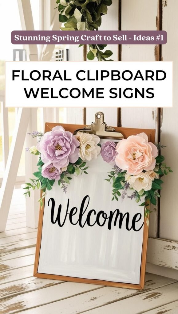 Floral Clipboard Welcome Signs