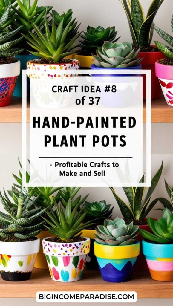 Hand-Painted Plant Pots - Profitable Crafts to Make and Sell