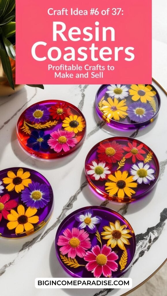 Resin Coasters - Profitable Crafts to Make and Sell