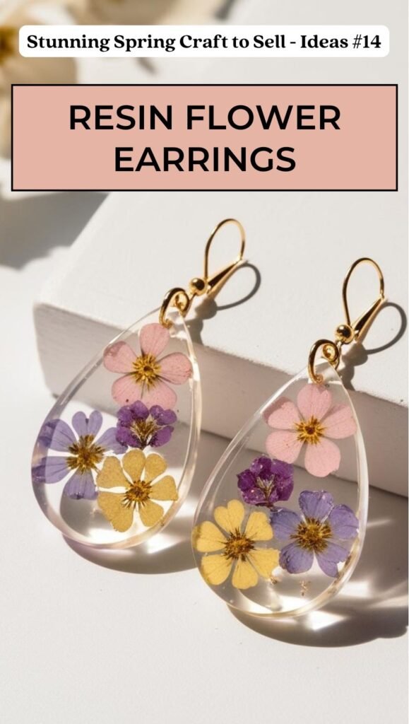 Resin Flower Earrings