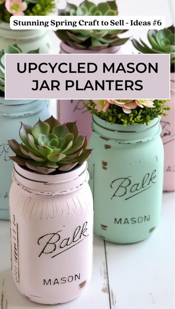 Upcycled Mason Jar Planters