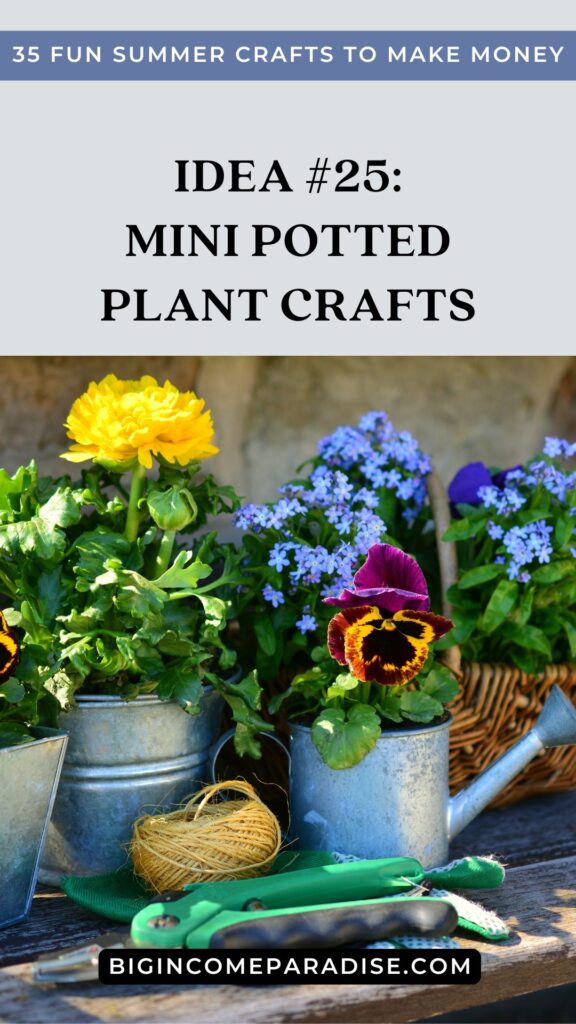 Mini Potted Plant Crafts