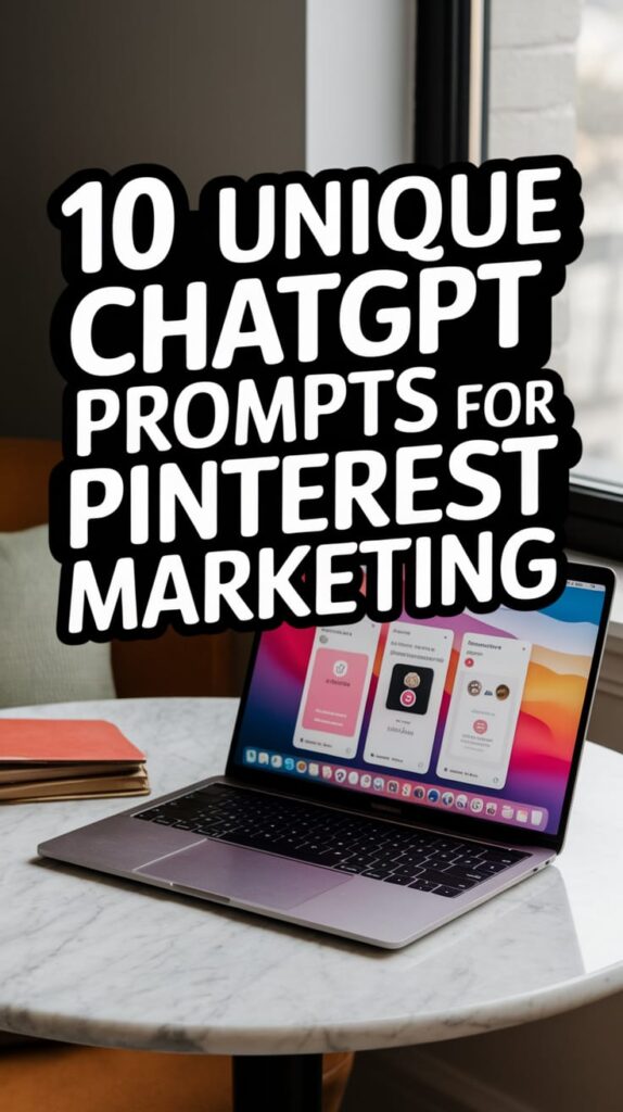 These 10 ChatGPT prompts for Pinterest will make your marketing easier and more effective. Add your Pinterest keywords, and the AI will write descriptions that attract clicks, boost your Pinterest growth, and help you make money online.