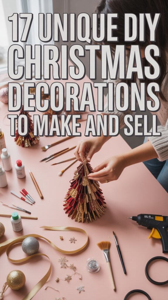 Get inspired with 17 DIY Christmas decorations that capture the cozy holiday vibe everyone loves. Each project is easy to make and perfect for selling or decorating your home.