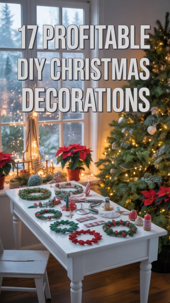 These 17 DIY Christmas decorations are perfect for anyone who loves crafting and wants to make money during the holidays. You’ll find creative Christmas decor ideas that look beautiful and sell fast.