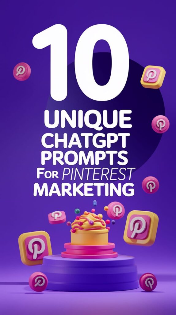 Get 10 powerful ChatGPT prompts for Pinterest that you can also use in Google Gemini or any other AI tool. They help you plan smarter, find fresh Pinterest ideas, and grow your business faster.