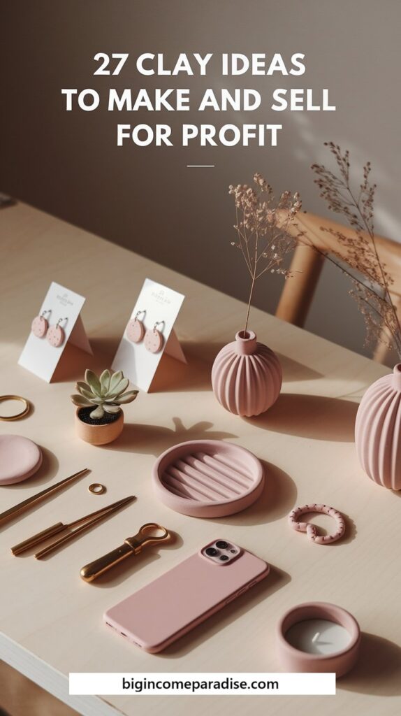 Clay Ideas that actually sell, even if you are starting from zero. These air dry clay projects are simple, beginner friendly, and easy to batch make. You can make money with product picks that people already buy, plus clear pricing direction. These small clay projects are perfect for Etsy listings, craft fairs, and quick restocks. These cute clay ideas look adorable, but they are still practical enough to sell fast.