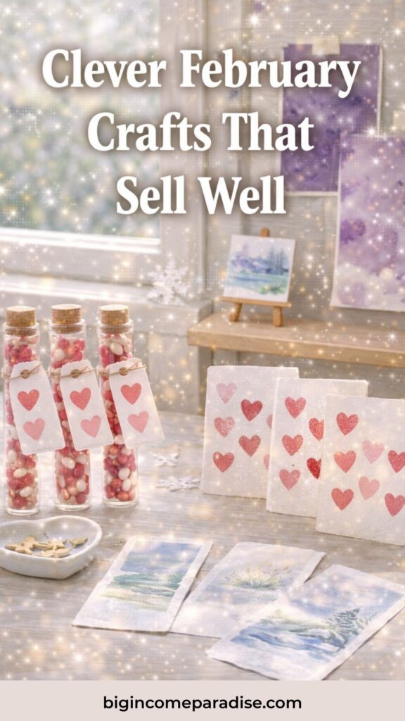 February crafts can be made in short sessions after work. You can make money with easy listings and clear photos. February crafts for adults are great for weekend product batches. You'll also find cute Valentines crafts that are sweet and simple.