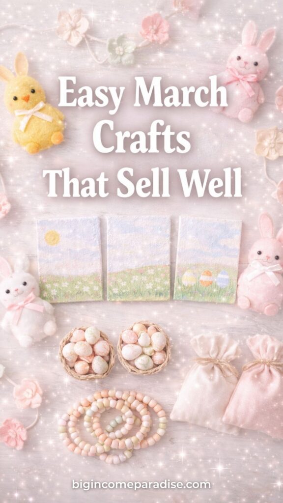 March Crafts are great for testing new handmade ideas fast. You can make money with low cost supplies and clear product photos. March crafts for adults sell better when they look gift ready. You can start making profit from your beautiful art by keeping designs simple. Have fun with these spring crafts and enjoy the creative process.