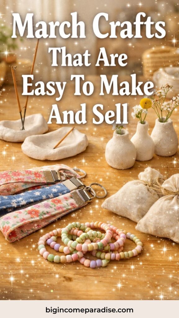March Crafts are a smart place to start selling handmade items. You can make money even if you only have limited time. March crafts for adults work well when they feel handmade but neat. You can start making profit from your beautiful art with simple listings. Have fun with these spring crafts and learn as you go.