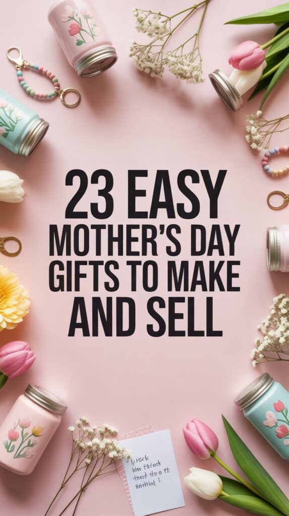 If you want new Mother’s Day Gifts to offer this season, these ideas are made for sellers. I share 23 unique crafts you can actually make money with. You’ll also get extra tips on where to list them and how much to charge. I explain how to create each craft idea step by step so you’re not stuck. Get the full list.