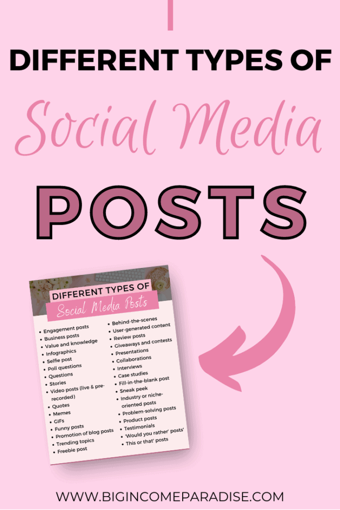 Different Types Of Social Media Posts (1)