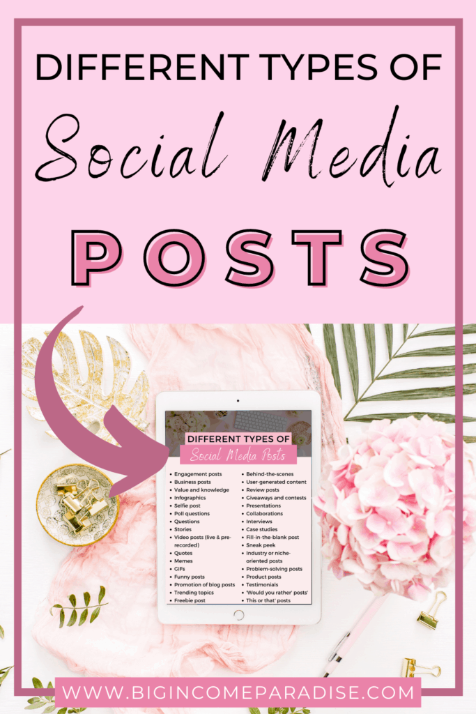 Different Types Of Social Media Posts
