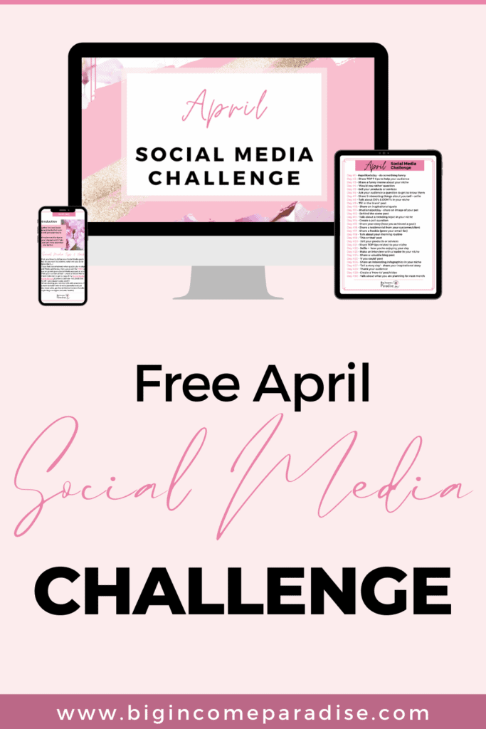 Free April Social Media Challenge