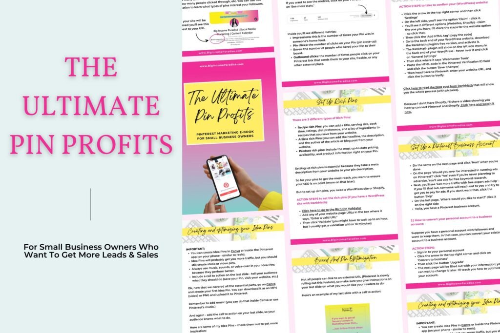 The Ultimate Pin Profits - Pinterest Marketing e-book