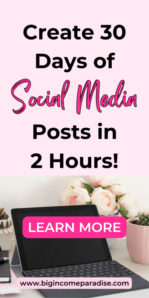 Create Social Media Content In Just 2 Hours! Social Media Content Ideas and Tips for Business.