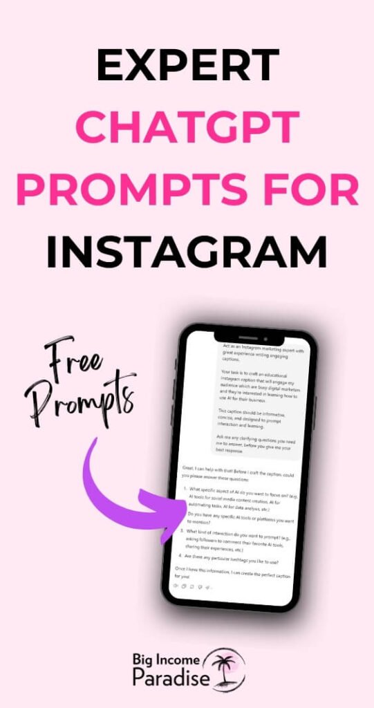 ChatGPT Prompts For Instagram. AI Prompts for Instagram Content.