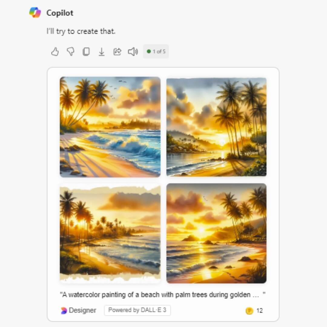 Microsoft Copilot AI tool making images