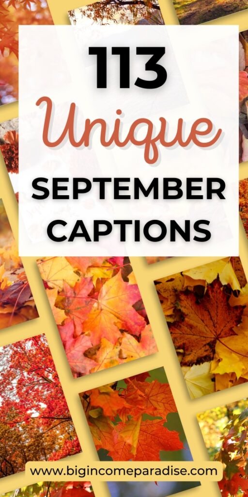 unique september captions