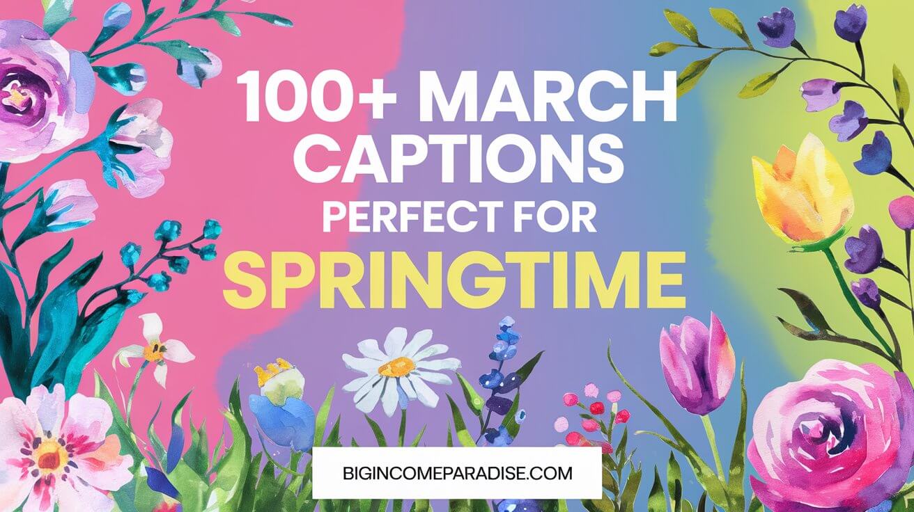 100+ March Captions Perfect For Springtime Posts