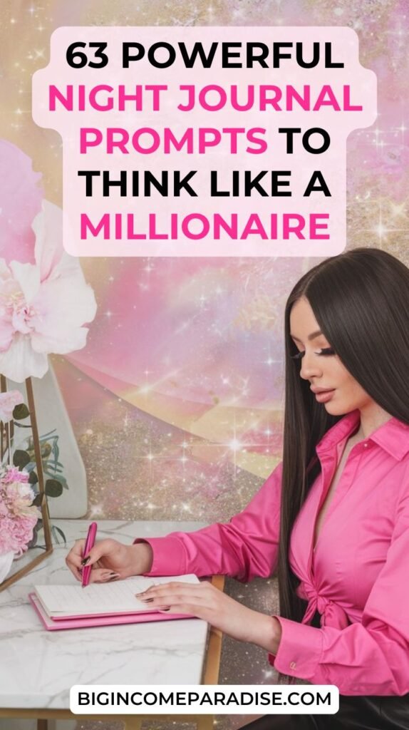 Night Journal Prompts to Think Like a Millionaire