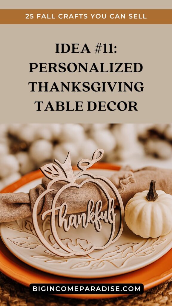 Personalized Thanksgiving Table Decor